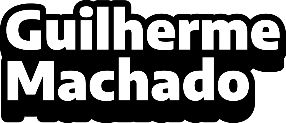 A logotipo completa do Guilherme Machado Designer Gráfico